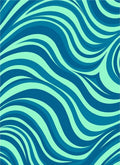 Teal Navy Wavy Waves Rug