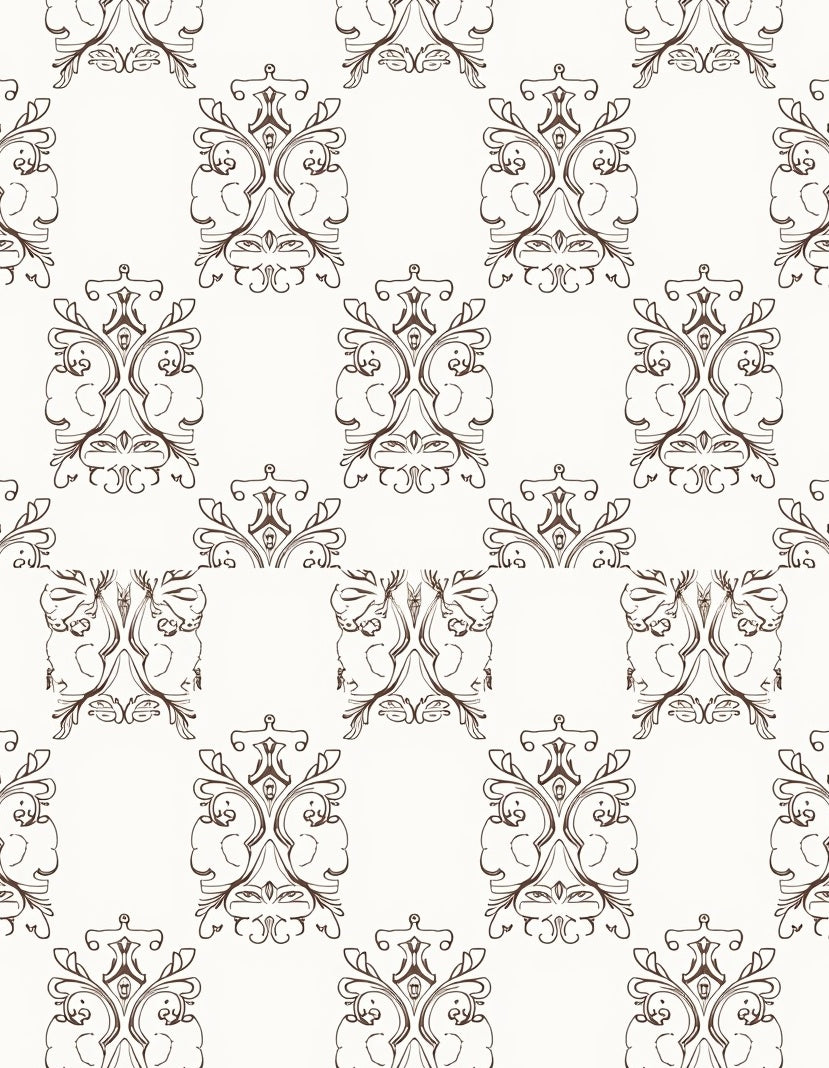 Classical Sketchy Vintage Pattern Rug