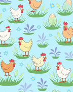 Cute Chicken Easter Pattern Design Rug