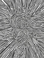 Abstract Line Art Sunburst Pattern Rug
