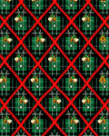 Red Diamond Plaid Bells Rug