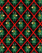 Red Diamond Plaid Bells Rug