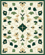 Ornate Floral Vine Pattern Rug