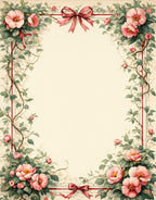 Vintage Pink Floral Vine Design Rug