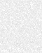 Abstract Swirls White Line Art Rug