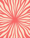 Radiant Sunburst Abstract Flowing Pattern Rug
