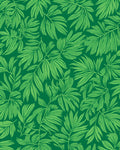 Vibrant Green Leafy Pattern Rug