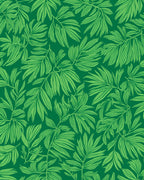 Vibrant Green Leafy Pattern Rug