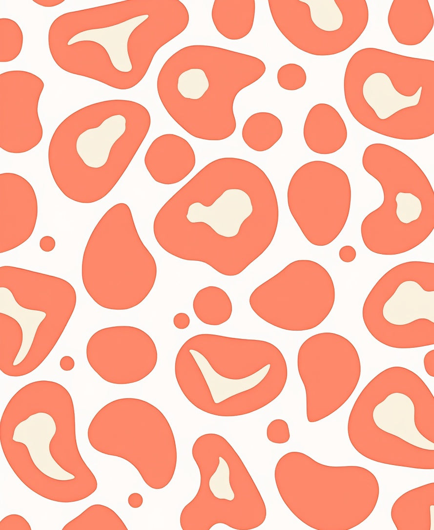 Coral Spots Abstract Organic Pattern Rug