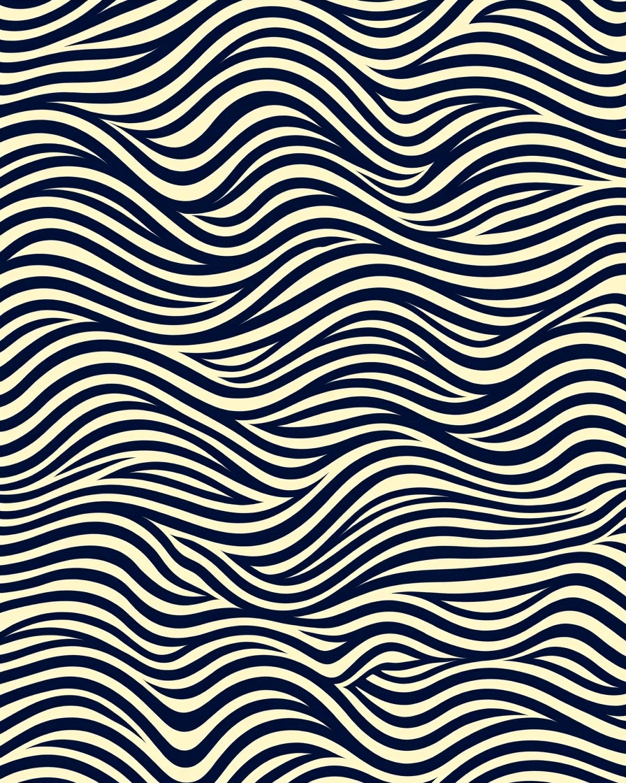 Striped Wave Pattern Design Rug