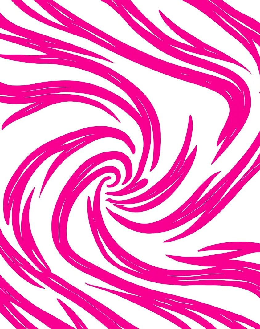 Pink Swirl Abstract Vibrant Pattern Rug
