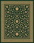 Emerald Golden Floral Arabesque Rug