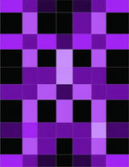 Checkerboard Pattern In Purple And Black Rug