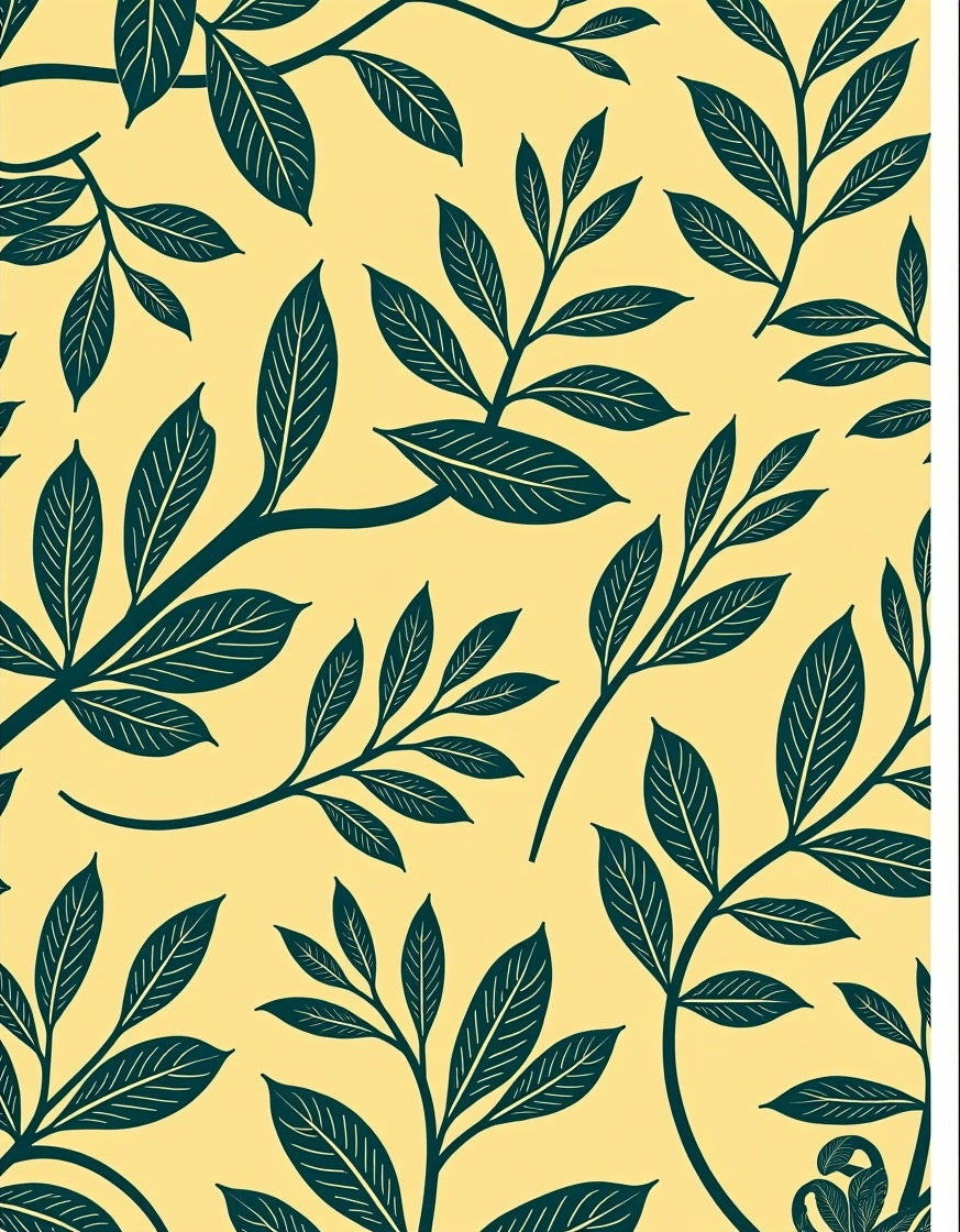 Dark Teal Floral Pattern Rug