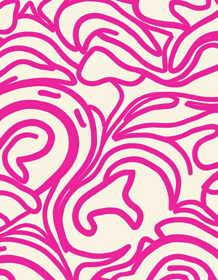 Bold Abstract Swirls Cream Rug