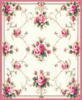 Vintage Rose Swirl Pattern Rug