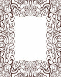Ornate Abstract Paisley Border Design Rug