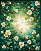 Enchanted Forest Floral Vines Rug