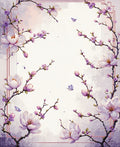 Delicate Floral Butterfly Meadow Pattern Rug