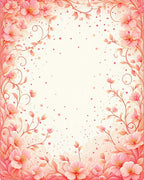 Soft Pink Blossom Floral Design Rug