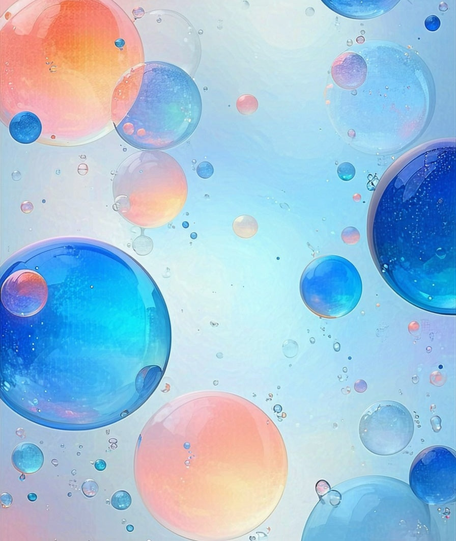 Translucent Bubbles Gradient Pattern Rug