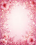Whimsical Pink Floral Bokeh Pattern Rug