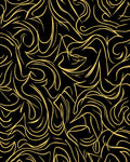 Golden Swirls Abstract Pattern Rug