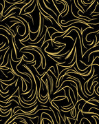 Golden Swirls Abstract Pattern Rug