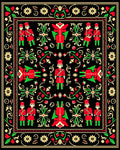 Red Green Soldier Floral Border Rug