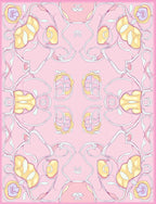 Art Nouveau Swirls and Floral Pattern Rug