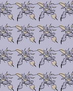 Floral Sketch Patterned Light Lavender Rug
