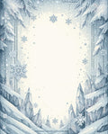 Winter Ice Crystal Snowflake Pattern Rug