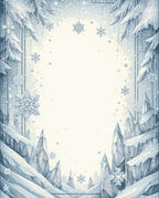 Winter Ice Crystal Snowflake Pattern Rug