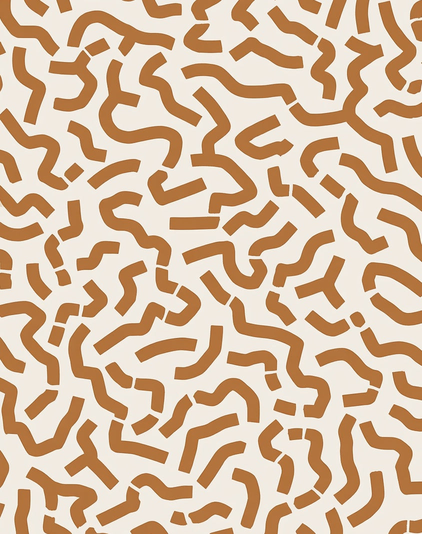 Abstract Wavy Lines Pattern Rug