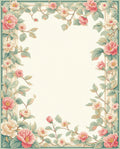 Vintage Floral Garden Vine Rug