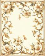Elegant Floral Branches With Blossoms Design Rug