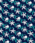 Marine Starfish and Sea Creature Pattern Rug