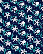 Marine Starfish and Sea Creature Pattern Rug