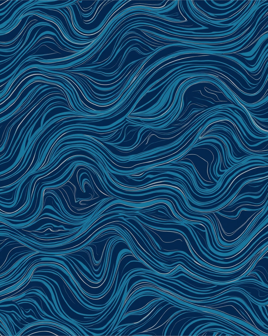 Dynamic Abstract Swirl Pattern Rug