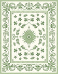 Art Nouveau Leaf And Floral Design Rug