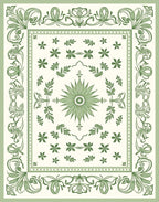 Art Nouveau Leaf And Floral Design Rug