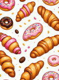 Sweet Treats Donut Croissant Pattern Rug