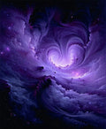 Cosmic Swirl Purple Galaxy Rug
