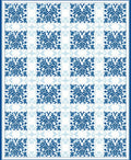 Classic Blue And White Floral Pattern Rug
