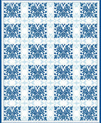 Classic Blue And White Floral Pattern Rug