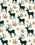 Forest Green Deer Autumn Foliage Rug