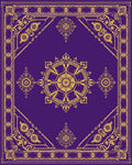 Ornate Gold Purple Mandala Rug