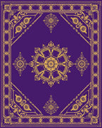 Ornate Gold Purple Mandala Rug