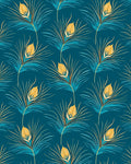 Peacock Feather Art Nouveau Pattern Rug