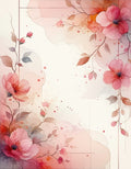 Delicate Pink Floral Watercolor Design Rug